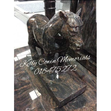 Granite Horse Grave Accessory - Dublin Headstones - Glasnevin - Balgriffin - Fingal - Dardistown -  Kelly Cowin Memorials