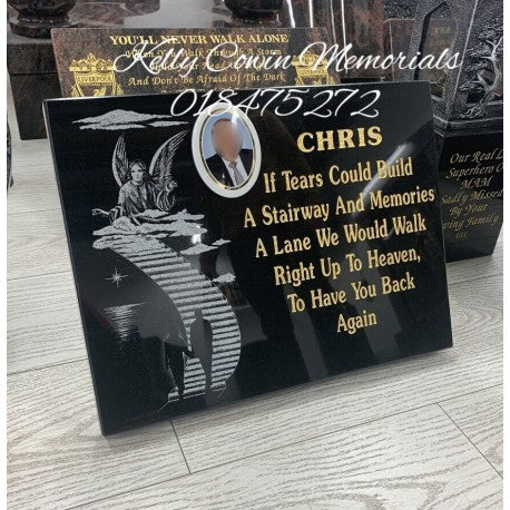 Granite Plaque 003 - Dublin Headstones - Glasnevin - Balgriffin - Fingal - Dardistown - Kelly Cowin Memorials