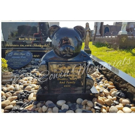 Teddy Bear Grave Accessory 008 - Dublin Headstones - Glasnevin - Balgriffin - Fingal - Dardistown -  Kelly Cowin Memorials