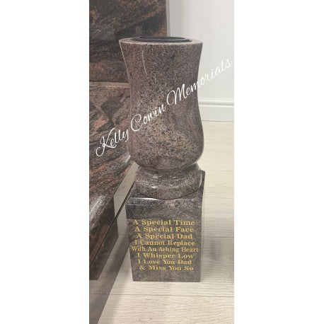 Base Granite Vase 011 - Dublin Headstones - Glasnevin - Balgriffin - Fingal - Dardistown -  Kelly Cowin Memorials