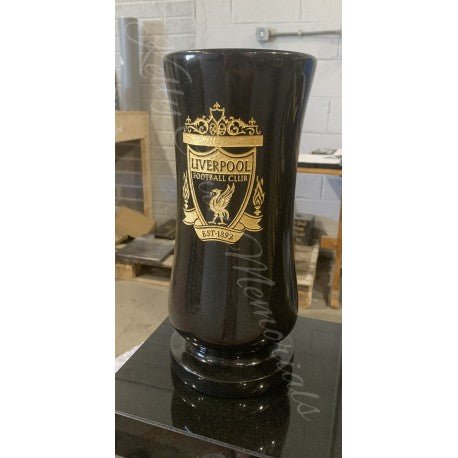 GO029 - Football Granite Vase - Kelly Cowin Memorials
