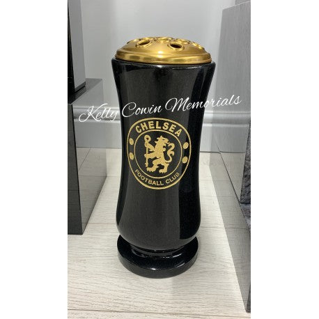 Football Granite Vase 013 - Dublin Headstones - Glasnevin - Balgriffin - Fingal - Dardistown - Kelly Cowin Memorials
