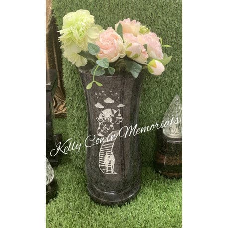 Granite Vase 012 - Dublin Headstones - Glasnevin - Balgriffin - Fingal - Dardistown -  Kelly Cowin Memorials