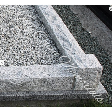 Grey Pitched Granite Grave Kerbing - Dublin Headstones - Glasnevin - Balgriffin - Fingal - Dardistown - Kelly Cowin Memorials