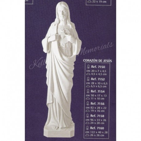 "Jesus" Pale Religious Statue 009 - Dublin Headstones - Glasnevin - Balgriffin - Fingal - Dardistown -  Kelly Cowin Memorials