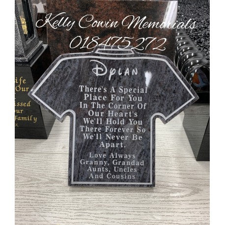 P098 - Jersey Plaque Kelly Cowin Memorials