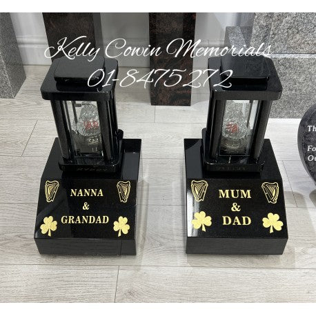 Lantern & Sloped Base 004 - Dublin Headstones - Glasnevin - Balgriffin - Fingal - Dardistown - Kelly Cowin Memorials