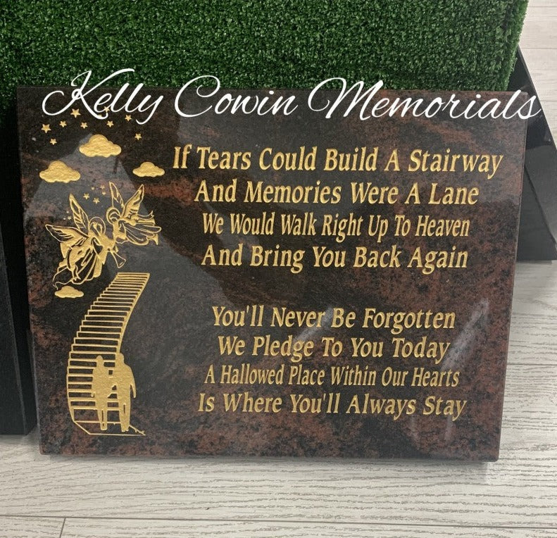 Granite Plaque 002 - Dublin Headstones - Glasnevin - Balgriffin - Fingal - Dardistown - Kelly Cowin Memorials