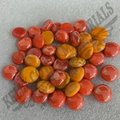 Red and Orange Porcelain Beads - Dublin Headstones - Glasnevin - Balgriffin - Fingal - Dardistown - Kelly Cowin Memorials