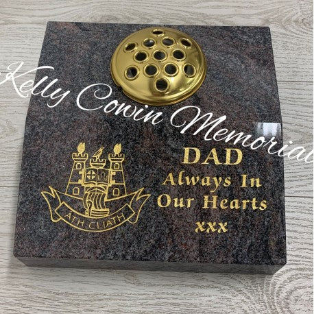 Wide Base Granite Vase 002 - Dublin Headstones - Glasnevin - Balgriffin - Fingal - Dardistown -  Kelly Cowin Memorials