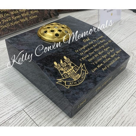 Wide Base Granite Vase 002 - Dublin Headstones - Glasnevin - Balgriffin - Fingal - Dardistown - Kelly Cowin Memorials