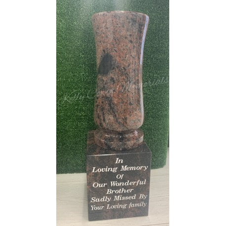 Base Granite Vase 012 - Dublin Headstones - Glasnevin - Balgriffin - Fingal - Dardistown -  Kelly Cowin Memorials