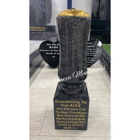 Base Granite Vase 013 - Dublin Headstones - Glasnevin - Balgriffin - Fingal - Dardistown -  Kelly Cowin Memorials