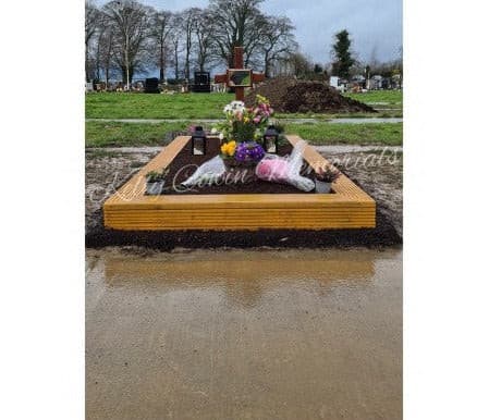 Wooden Grave Surround - Dublin Headstones - Glasnevin - Balgriffin - Fingal - Dardistown -  Kelly Cowin Memorials