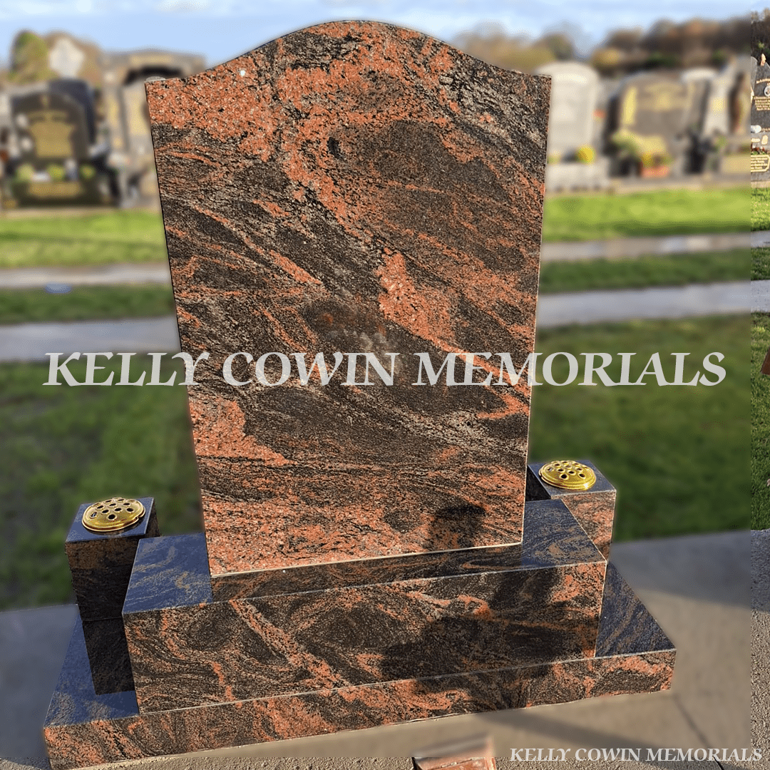 Pandora OG Headstone with Gold Inscription & Photo – Balgriffin Cemetery - Kelly Cowin Memorials