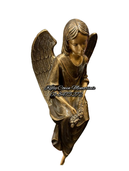 S047- Bronze Sitting Angel