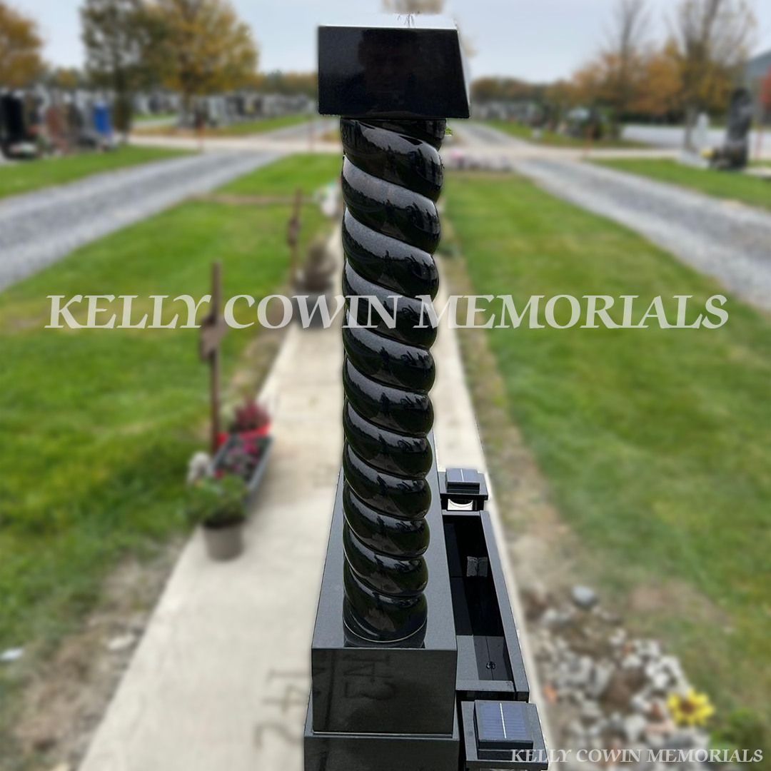 Black Granite "Gates Of Heaven" Headstone | Dardistown Cemetery