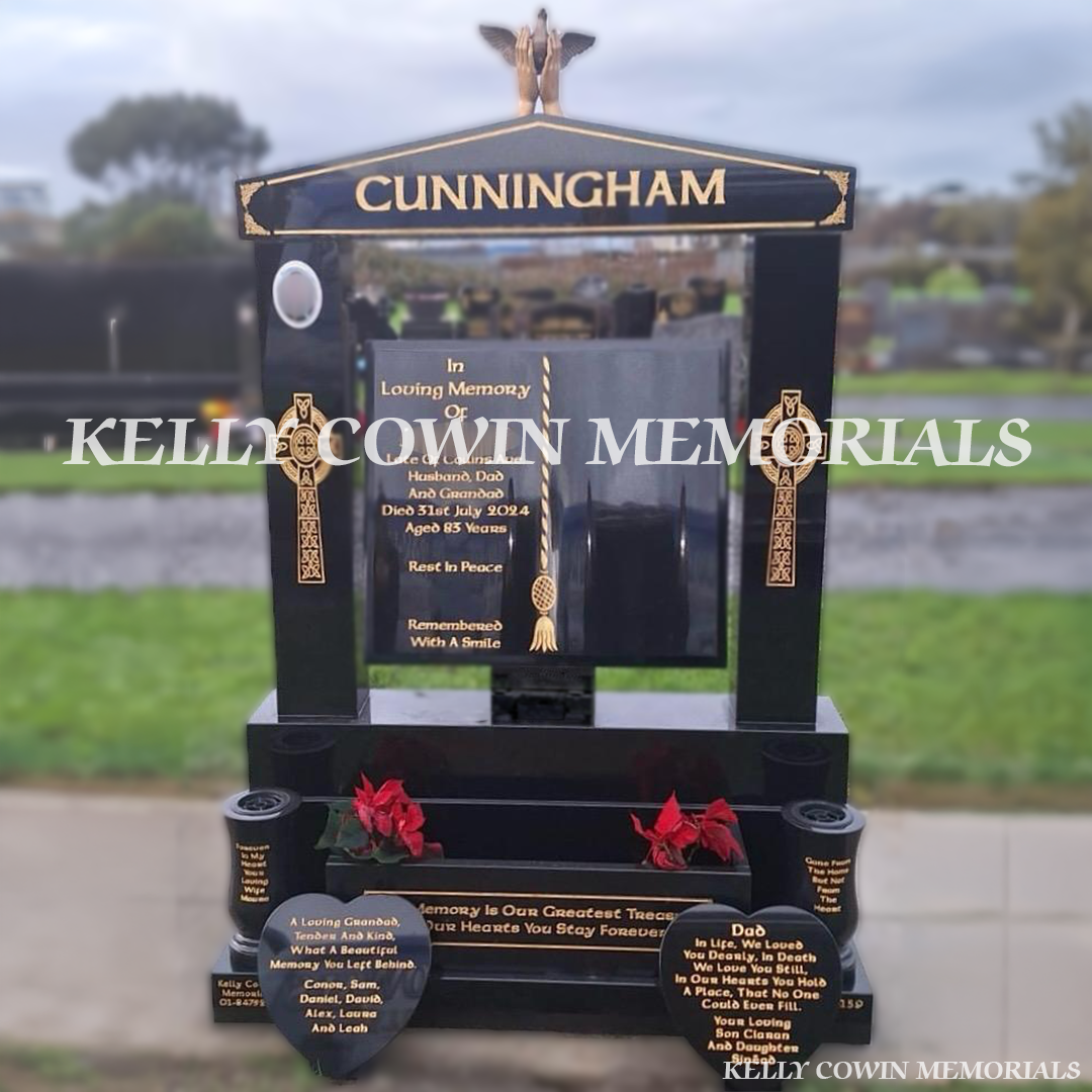 Black Granite Book Headstone | Dardistown Cemetery
