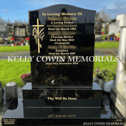 Black Granite Og Headstone | Palmerstown Cemetery - Kelly Cowin Memorials