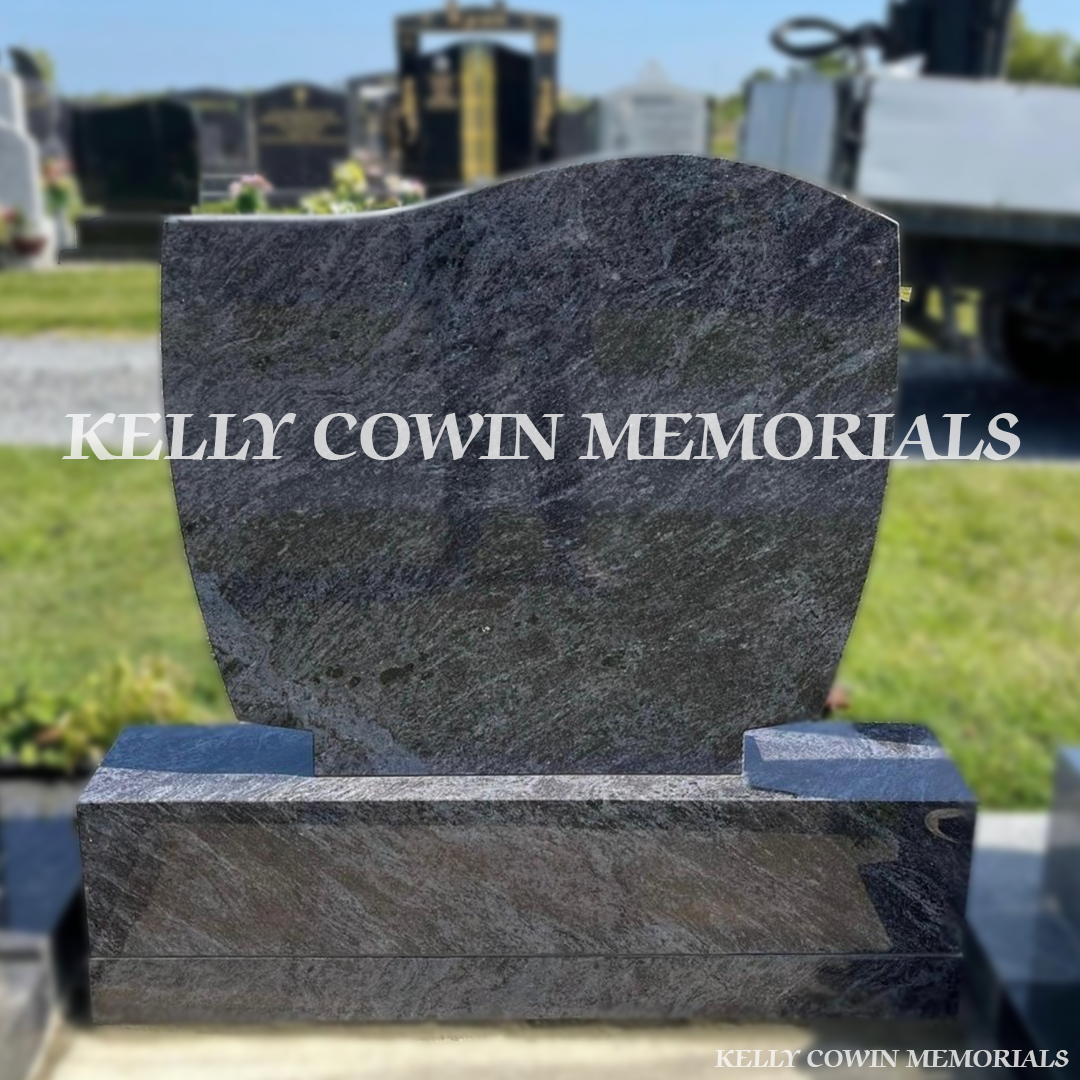 Blue Lagoon Granite C1 Headstone | Dardistown Cemetery - Kelly Cowin Memorials