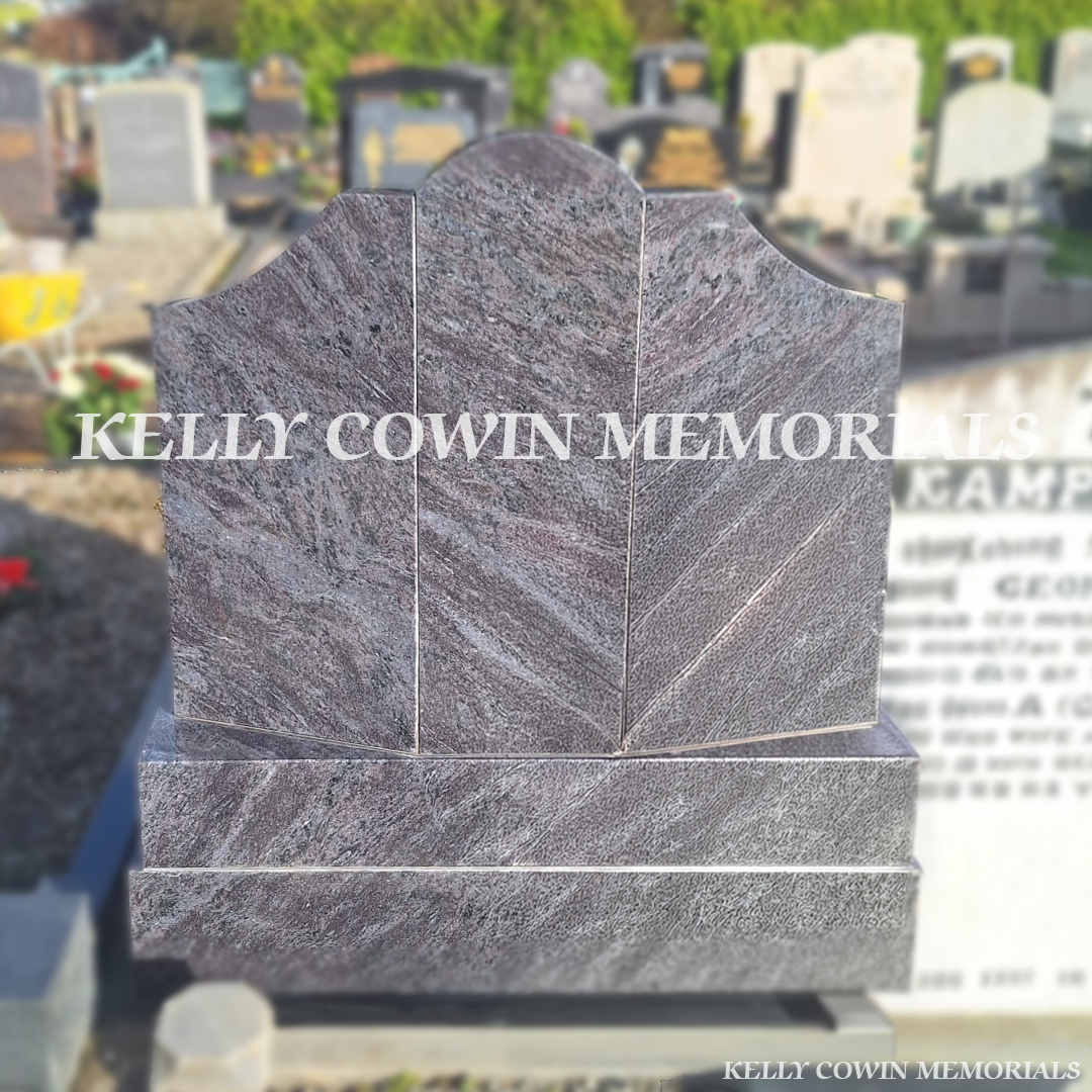 Rear view of Blue Lagoon Gates of Heaven headstone erected in Whitestown Cemetery