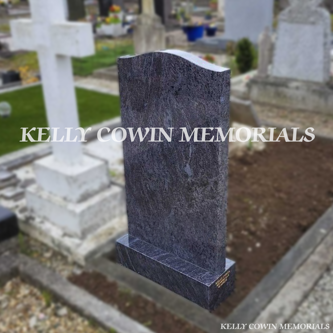Blue Lagoon Granite Og Headstone | Yellow Walls Cemetery