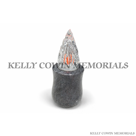 Internal flame memorial light granite grave remembrance lamp Ireland