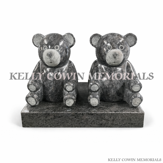 Blue Lagoon granite teddy bear grave accessory children’s memorial ornament Ireland