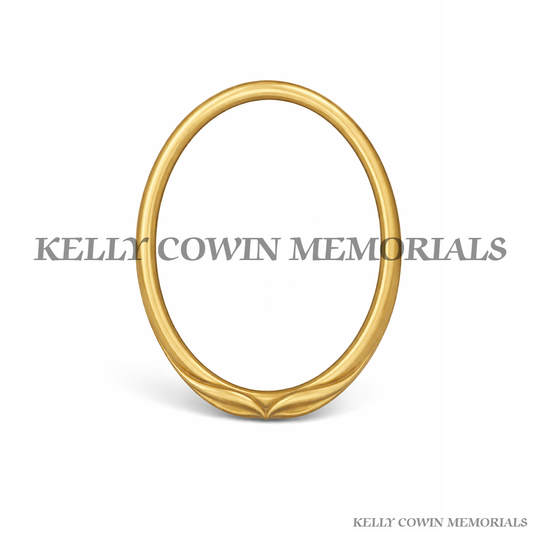 Bronze memorial photo frame for ceramic photo grave plaque by Kelly Cowin Memorials Ireland