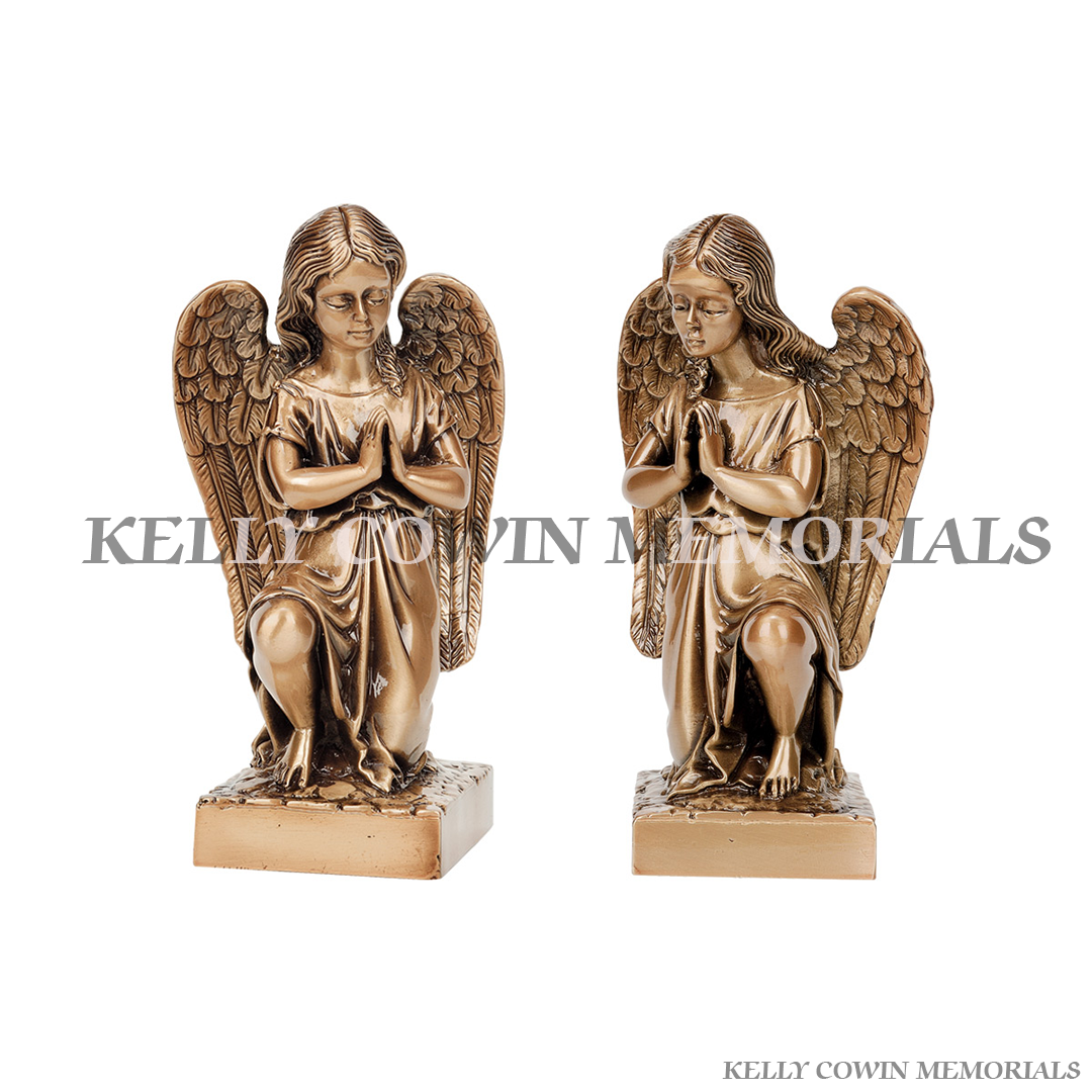 Bronze angel statue kelly cowin memorials local and nationwide
