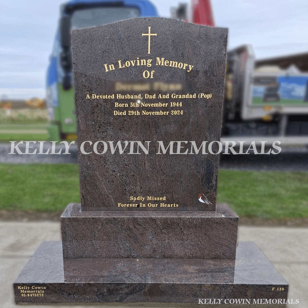 Paradiso Granite OG Headstone in Dardistown Cemetery - Kelly Cowin Memorials