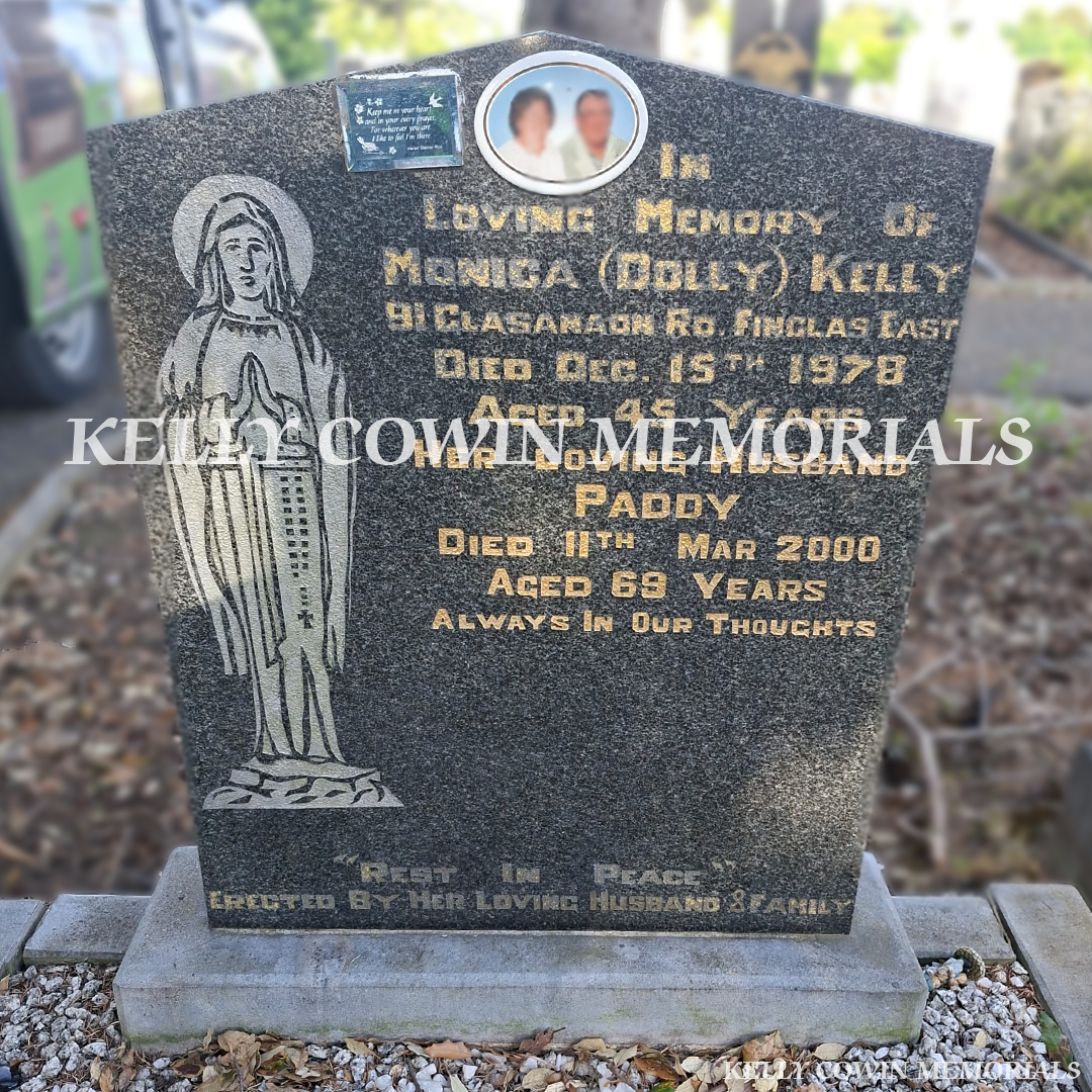 Before renovation of black granite Apex memorial in Glasnevin Cemetery