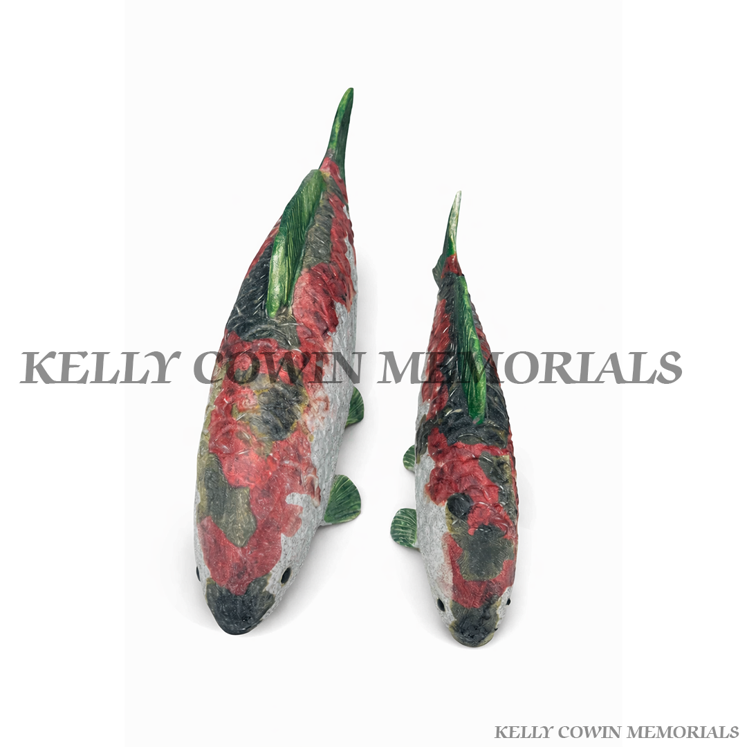 Granite fish grave accessory memorial ornament for headstone Ireland