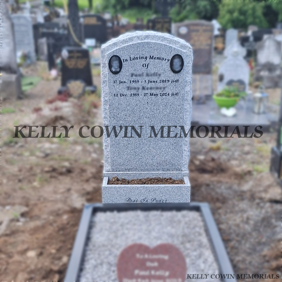 Grey Granite Rough Boulder Headstone Glasnevin Cemetery | Dublin Memorials