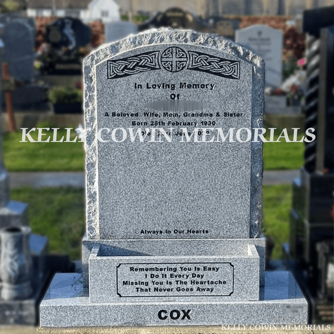 Grey Granite Rough Boulder Headstone | Balgriffin Cemetery - Kelly Cowin Memorials