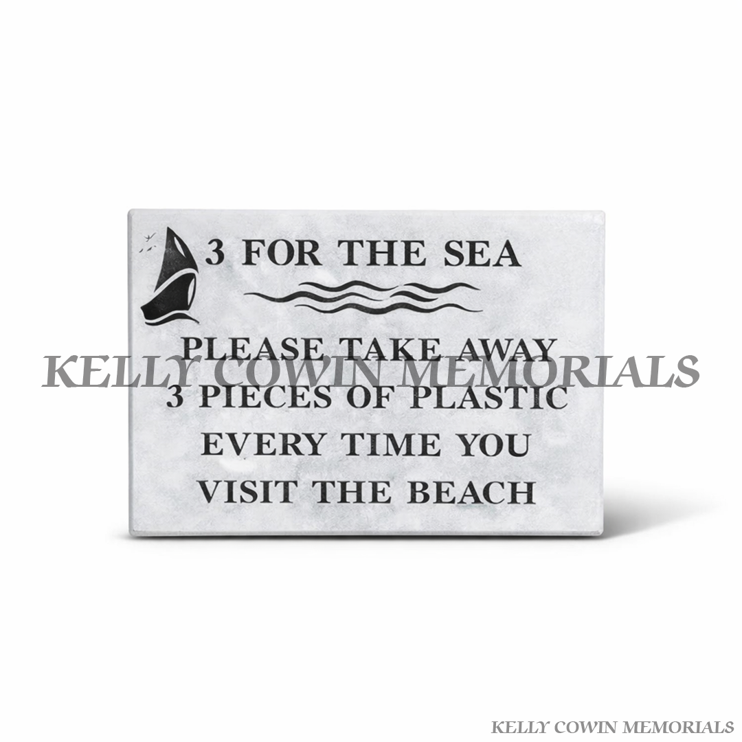 Custom engraved limestone plaque in Ireland suitable for memorial or house sign