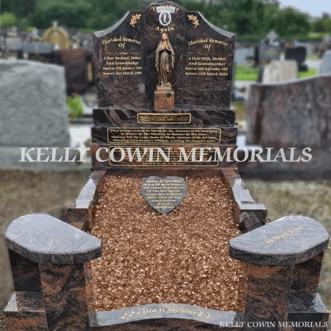 Pandora Granite "Gates Of Heaven" Headstone & Kerbing | Fingal Cemetery - Kelly Cowin Memorials