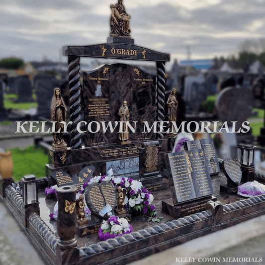 Pandora “Gates to Heaven” Memorial With Twisted Pillars — Kilkenny - Kelly Cowin Memorials