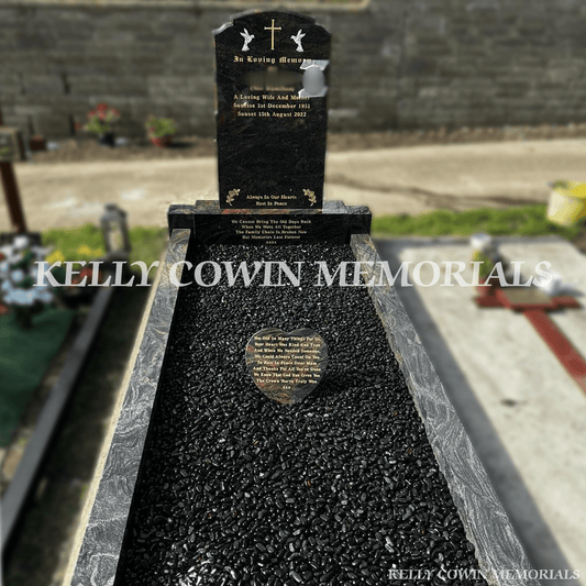 Pandora Granite Top 9 Headstone & kerbing | Whitestown Cemetery - Kelly Cowin Memorials
