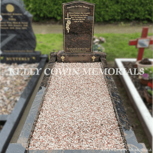 Pandora Granite Og Headstone & Kerbing | Whitestown Cemetery - Kelly Cowin Memorials