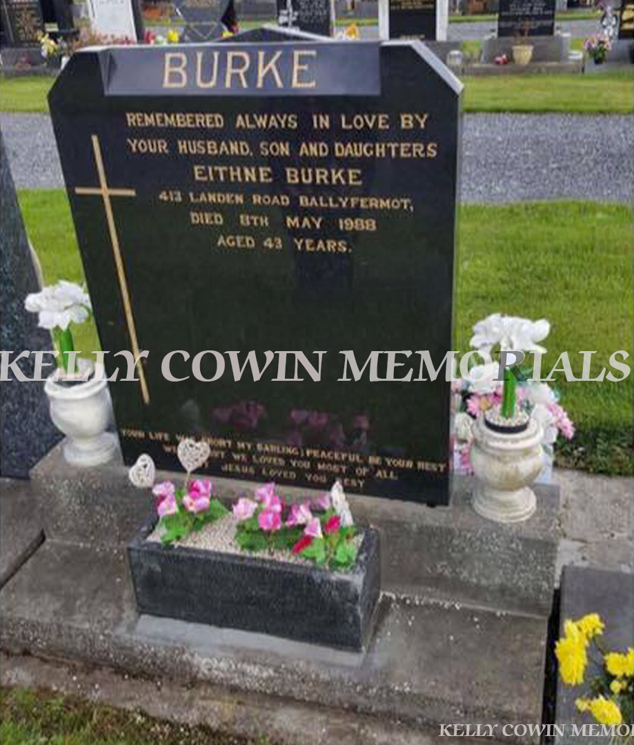 before grave renovation showing restored memorial with fresh stone chippings in Dublin and nationwide Ireland