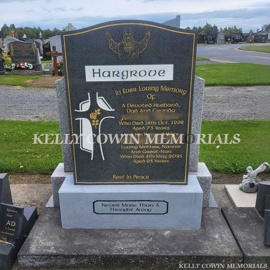 Expert headstone renovation in Dublin & nationwide. See before & after memorial restoration including cleaning, repainting & granite base refurbishment. Get a quote today.