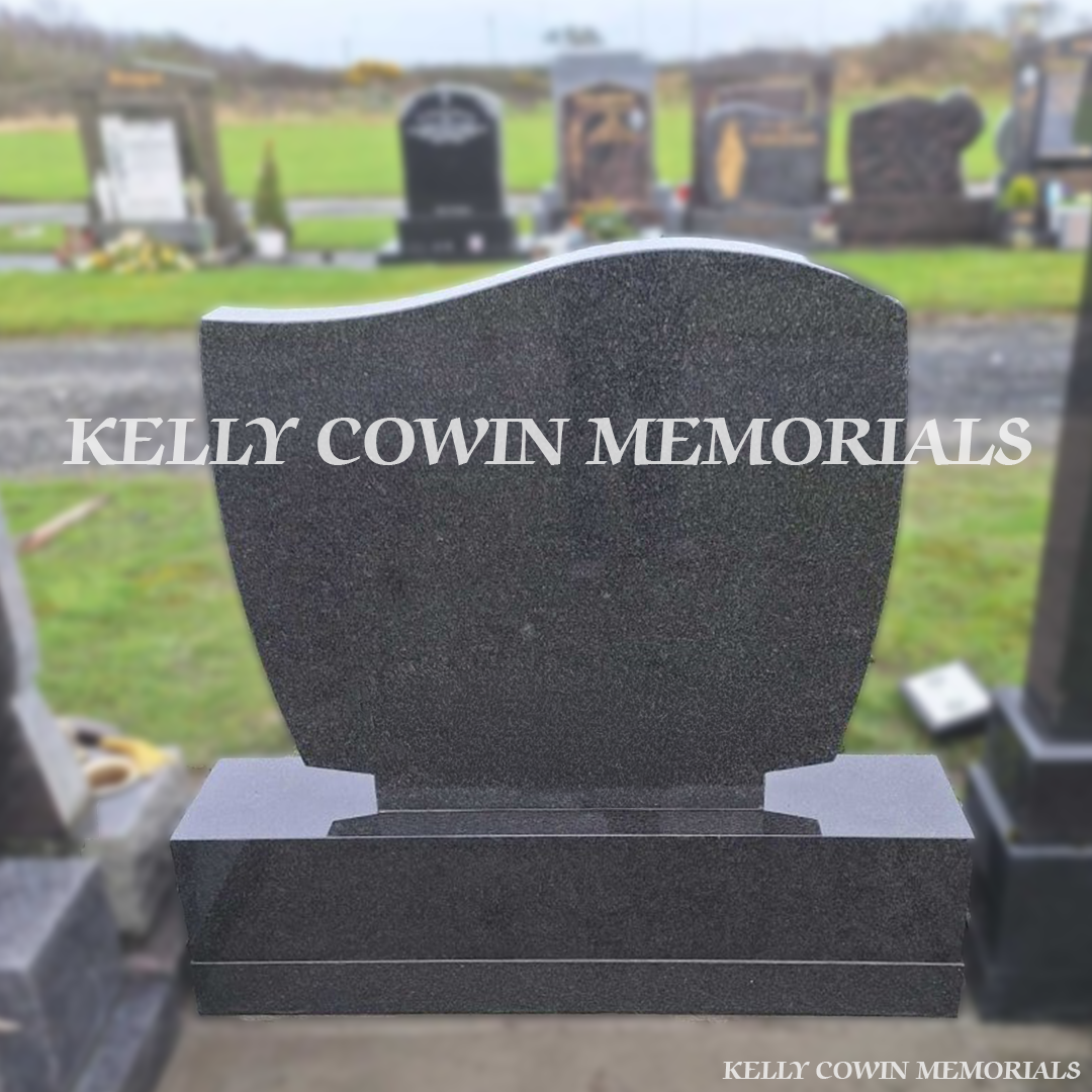 Back view of Rustenburg C1 headstone highlighting Dublin headstone craftsmanship by Kelly Cowin Memorials