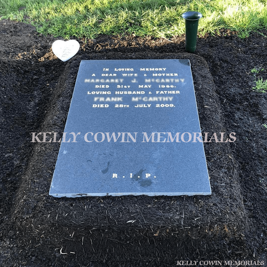 Headstone cleaning and renovation in St Fintan’s Cemetery. We clean, repaint and restore graves to original condition. Local & nationwide service available.