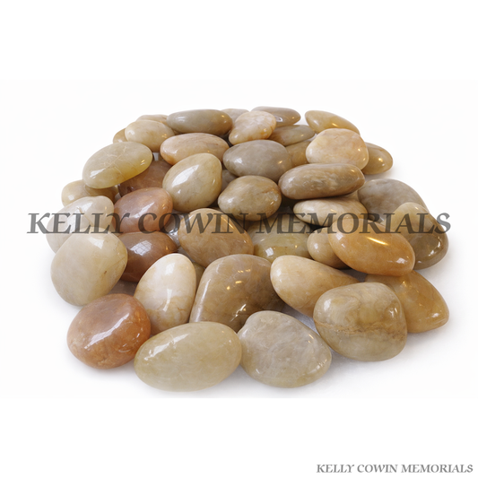 Yellow Polished Cobbles | Kelly Cowin Memorials Ireland