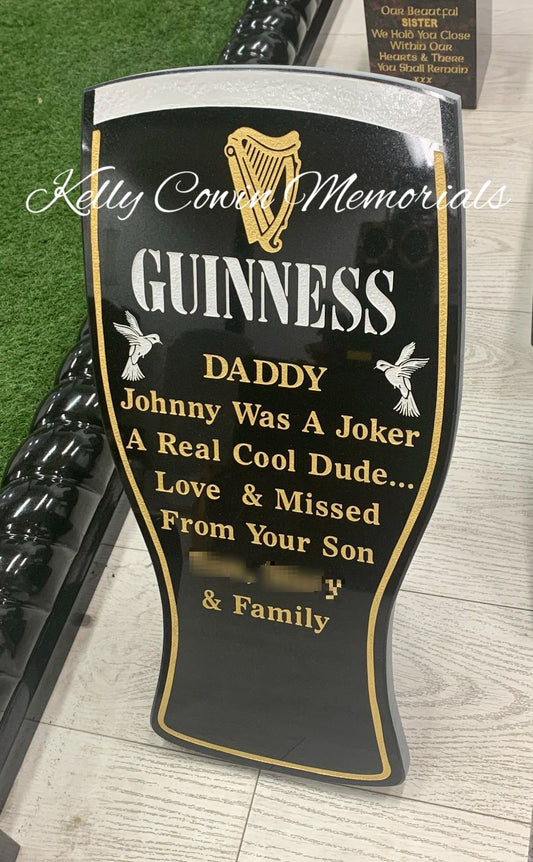 Large Guinness Plaque 001 - Dublin Headstones - Glasnevin - Balgriffin - Fingal - Dardistown -  Kelly Cowin Memorials