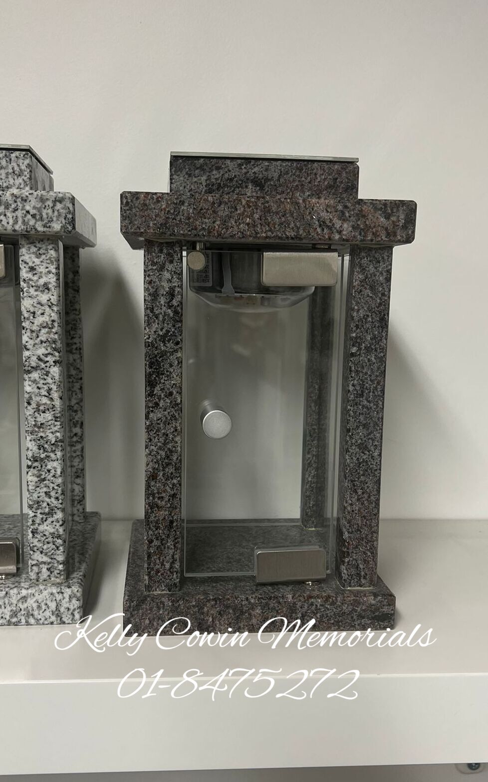 Solar Rectangular Lantern 001 - Dublin Headstones - Glasnevin - Balgriffin - Fingal - Dardistown -  Kelly Cowin Memorials