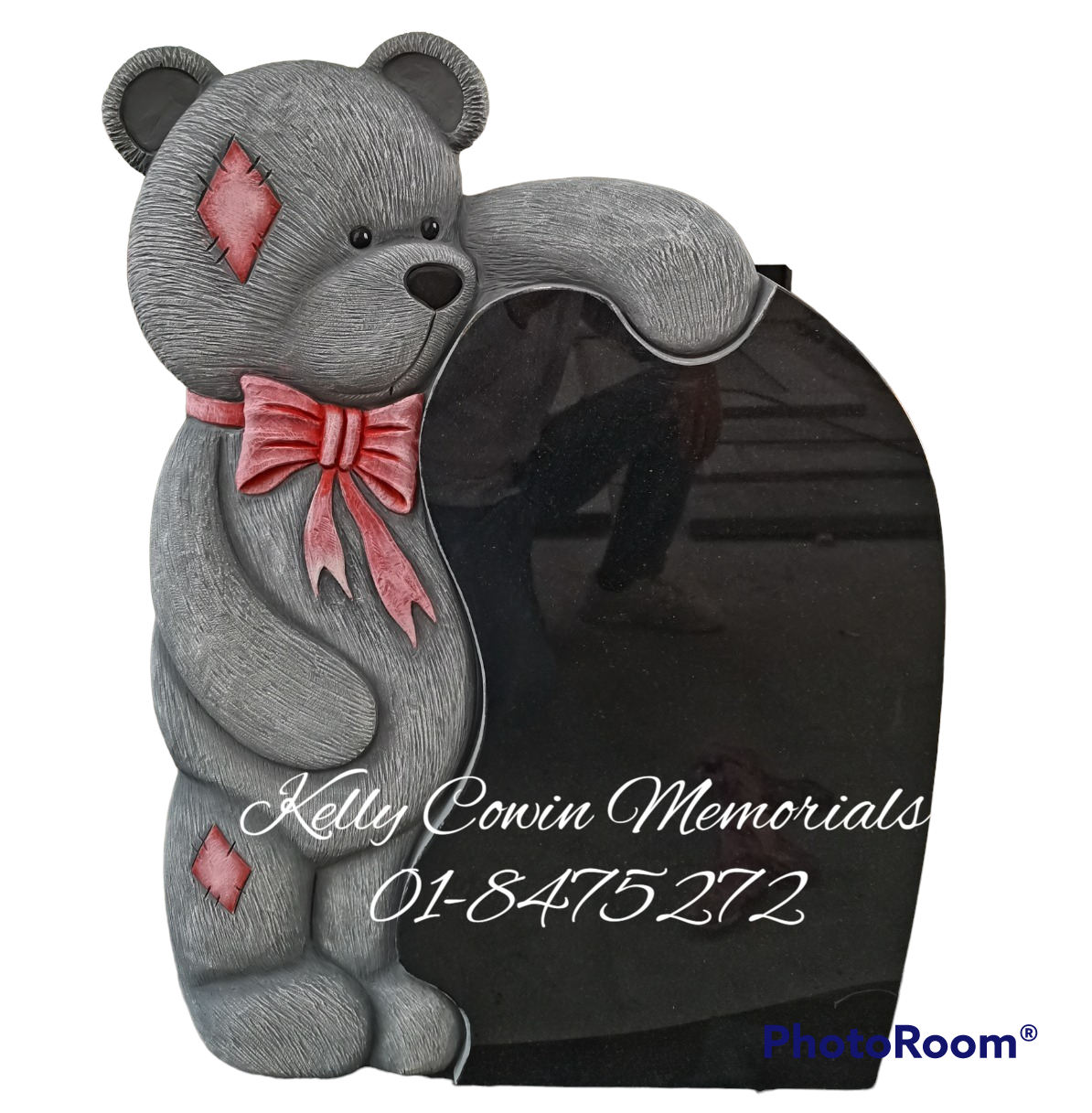 H072 - Granite Bear Headstone