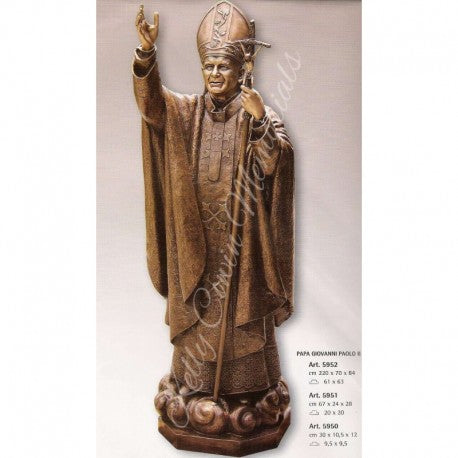 S018 - "Pope Paul" Bronze Religious Statue