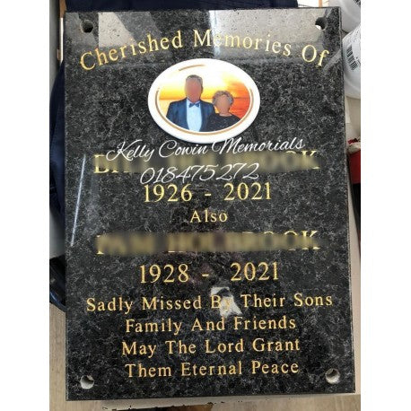 Cremation Wall Plaque - Dublin Headstones - Glasnevin - Balgriffin - Fingal - Dardistown -  Kelly Cowin Memorials